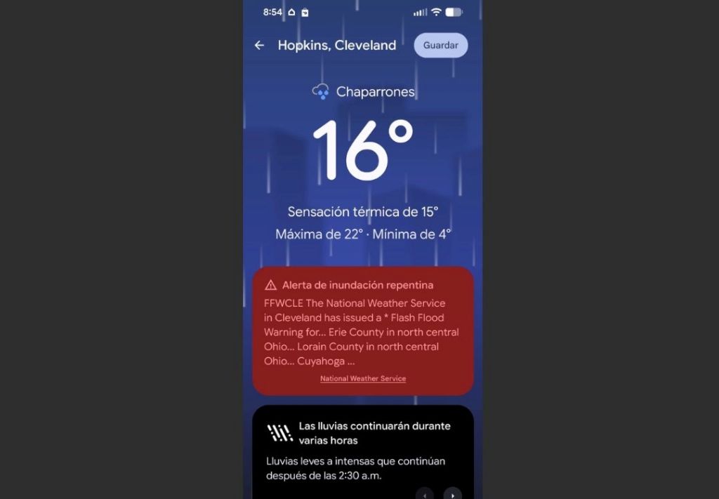 Cleveland bajo tormenta: fuertes lluvias, vientos y posibles afectaciones