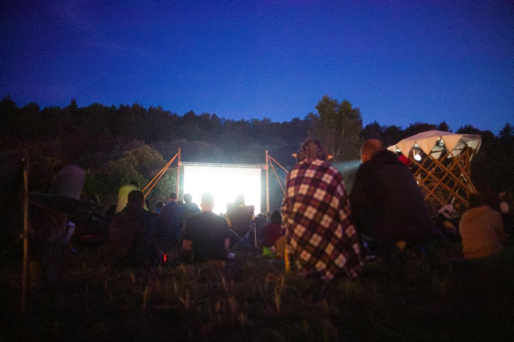 outdoor night movie screening event